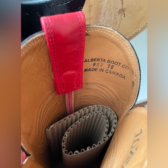 NWT Alberta Boot Red Cowhide Leather Western Cowboy Boots Women Size 10 US - Picture 6 of 8